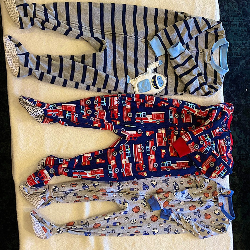 3, 18 month footies